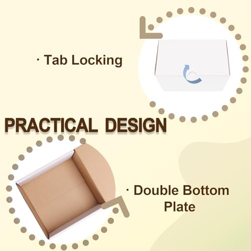 WIFTREY 25 Pack 6X6X4 Small Shipping Boxes for Business, White Corrugated Cardboard Box 6 x 6 x 4 for Mailing Packing Gifts - Image 4