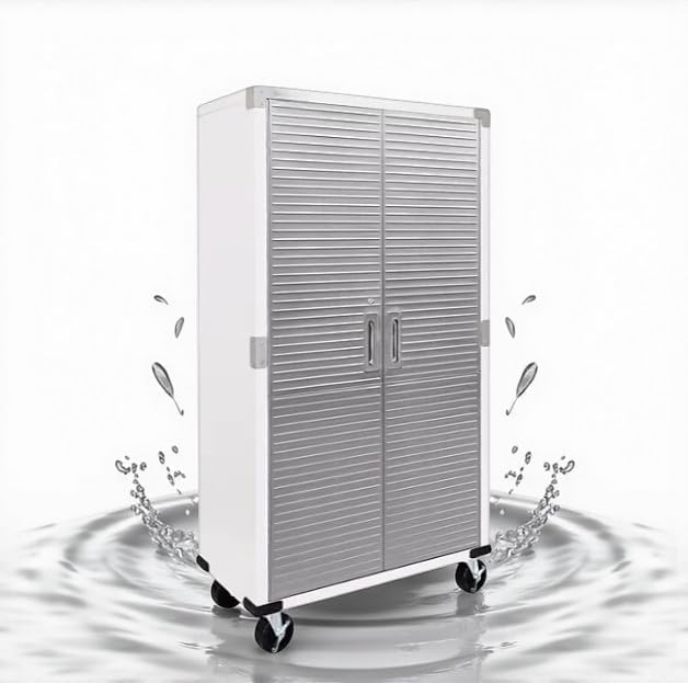 Heavy-Duty Commercial Storage Cabinet (36" W x 18" D x 72" H, White) by Unknown