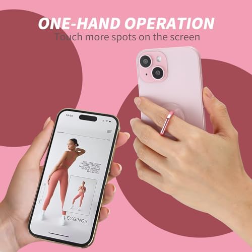 2 Pack Jsoerpay Pink Clear Phone Ring Holder - Image 4