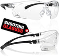 NoCry Clear Shooting Glasses for Men with Anti-Fog and Scratch Resistant Wraparound Lenses — ANSI Z87 Protective Eyewear with Adjustable Temples & Nose Pad — 100% UV Eye Protection by NoCry
