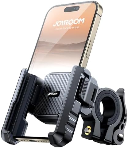 JOYROOM Motorcycle Bike Phone Holder Mount - [Not Block Camera] Bicycle Phone Holder Handlebar Cell Phone Clamp - [Silicone Wrapped] Scooter Phone Holder for iPhone Samsung 4.7''-7'' Smartphones by JOYROOM