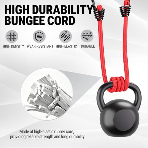 WORKPRO 24" Bungee Cords with Hooks, 4 Pack Heavy Duty Outdoor Bungee Strap - Image 5