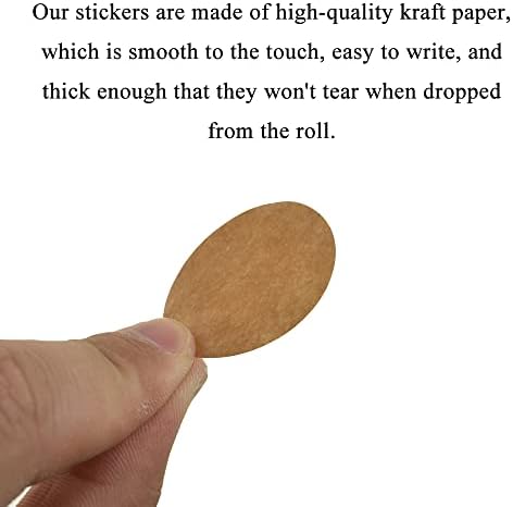 HAHIYO 1.5-Inch 500Pcs Natural Brown Kraft Round Label - Blank Adhesive Sticker to Write On for Jar, Canning, Price Tag, Store Organizing - Image 3