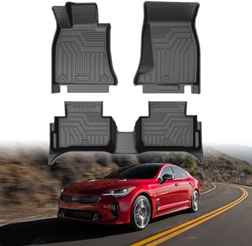 Mixsuper Floor Mats for Kia Stinger 2018-2024 (AWD Models) Car Accessories by Mixsuper