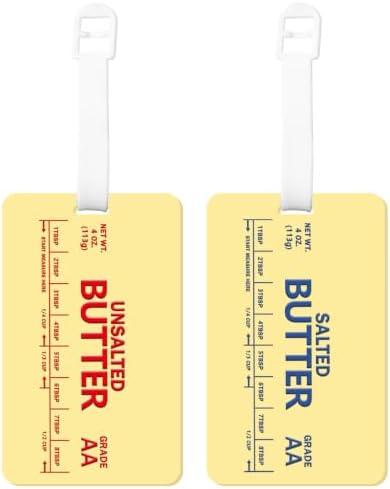 Eartim Funny Butter Silicone Luggage Label Baggage Suitcase Tags Set by Eartim