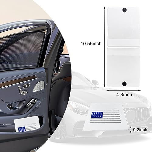 Ziciner Car Registration Insurance Holder, 2Pack Essential Auto Card Document Glove Box Organizer with Touch Fastener, Vehicle Interior Accessories Perfect for Most Car, Truck, SUV (White/Blue Flag) - Image 2