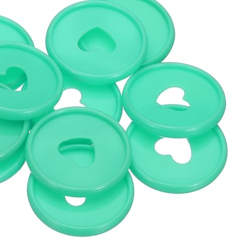 PATIKIL 35mm Plastic Book Binding Discs, 11 Pack Discbound Expansion Discs Heart Binder Rings for DIY Notebook Planner, Dark Green - Image 5