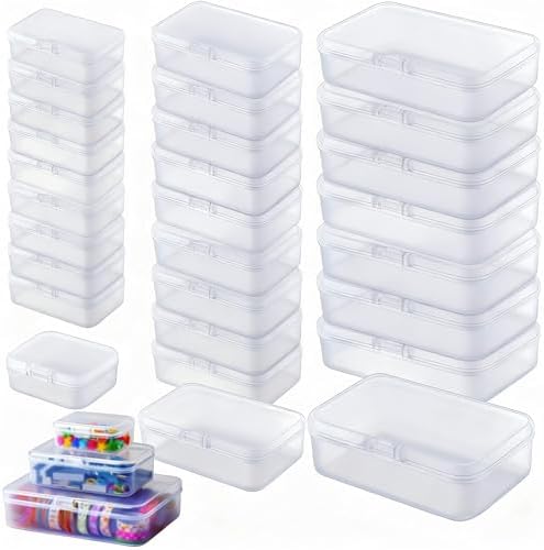 LJY 28 Plastic Boxes, 3 Sizes for Buttons by LJY