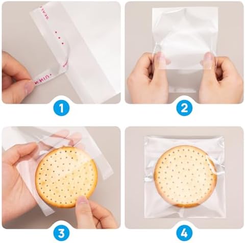 240Pcs 4 x 4 Inch Clear Self Sealing Cellophane Bags, 2 Mil - Image 4