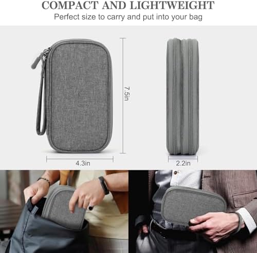 FYY Electronic Organizer, Travel Tech Pouch Bag, Cable Organizer Dark Grey - Image 2