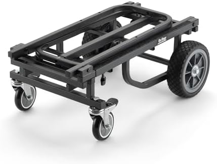 On-Stage UTC2200 Utility Cart (Rolling Dolly Handcart, Heavy-Duty Transportation, 485 Pound Weight Capacity, Load in and Load Out Equipment, Adjustable Length, Folding Handles, Locking Casters) - Image 3
