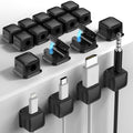 18 Pack Cord Organizer, Magnetic Cable Clips, Under Desk Management, Black by Costop