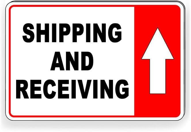 Shipping And Receiving Arrow Up Sign Metal Sign 12x16 Inch Notice Danger Warning Caution for Outdoor & Indoor by Unknown