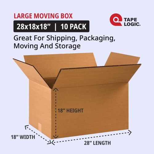 Tape Logic TLHD281818DW Double Wall Boxes, 28 x 18 x 18, Kraft (Pack of 10) - Image 2