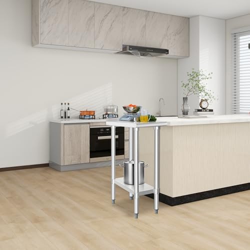 HARDURA Stainless Steel Commercial Work Table 24×12 Inches 2" Backsplash - Image 6
