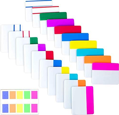 500 Pieces Tabs 2 Inch Sticky Index Tabs, Writable and Repositionable by OfficeArtCraftsProducts