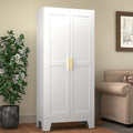 GAIOUS 61.02" Metal Pantry Cabinet, White Kitchen Pantry Storage Cabinets by GAIOUS