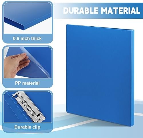 Teling 12 Pack Punchless Clamp Binder Folders, Blue - Image 2