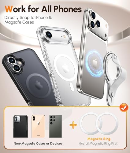 GripMate 2nd Magnetic Phone Ring Holder, Slim MagSafe Finger Loop Grip - Image 5
