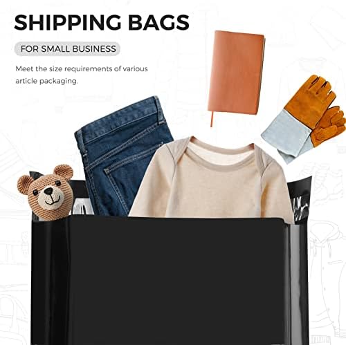 Metronic 1000PC Poly Mailers 14.5x19, Sturdy Shipping Bags for Small Business, Waterproof Mailers Poly Bags, Strong Adhesive Shipping Envelopes for Clothing, Efficient Mailing Envelopes in Black - Image 5