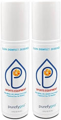 Purefypro Sports Equipment Disinfectant Spray - (3.4oz, 2pk) TSA Travel Size. Kills 99.9999% MRSA, HIV, Athlete Foot Fungus, Virus and Fungi. No Rinse, No Residue. Great For Sports Pads, Yoga Mats, by PUREFYLIFE