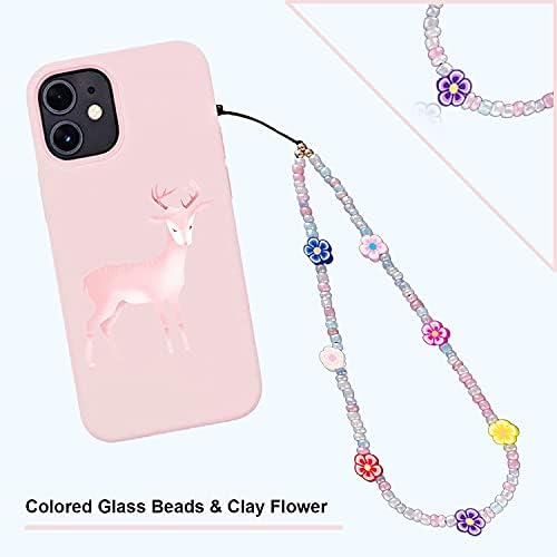6PCS Beaded Phone Charms Strap Fruit Star Faux Pearl Rainbow Beads Phone Chains Beaded Lanyard for Camera Key Wallet Valentines Day Gifts for Her Women - Image 5