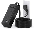 One Beat 10Ft Extension Cord with Multiple Outlets,Flat Plug Power Strip by OneBeat
