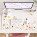 Faux Leather Large Mouse Pad, Office Desk Mat, 31.5"x15.7", Butterflies by ColorfulStar