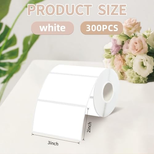 3" x 2" White Thermal Label,Self-Adhesive Rectangle Thermal Sticker Labels for Logo Design,Name/Price Tag,Thanks Card,Address,QR Code - Image 2