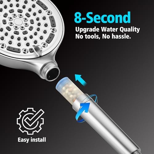SUMERAIN Rain Shower System with High Flow Tub Spout, Brushed Nickel - Image 4