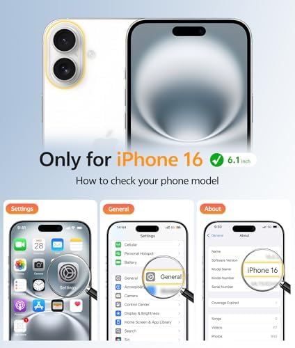 FNTCASE for iPhone 16 Case Clear,Fit for Magsafe, Screen Protector - Image 2