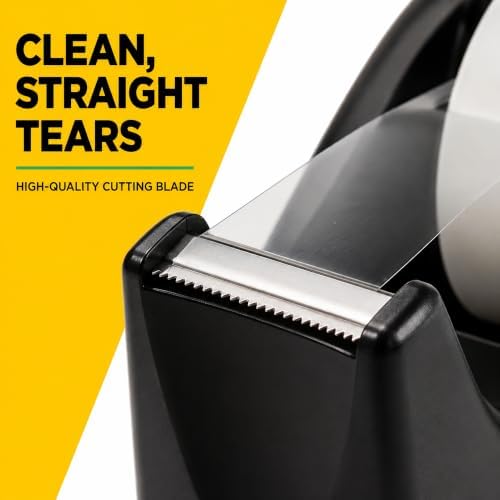 Scotch Desktop Tape Dispenser, Black, 12 Pack, Weighted Non-Skid Base - Image 3