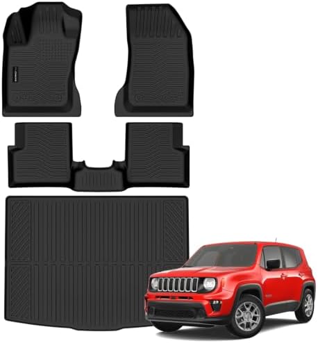AUXKO All Weather Floor Mats Cargo Mat for Jeep Renegade 2015-2023 by AUXKO
