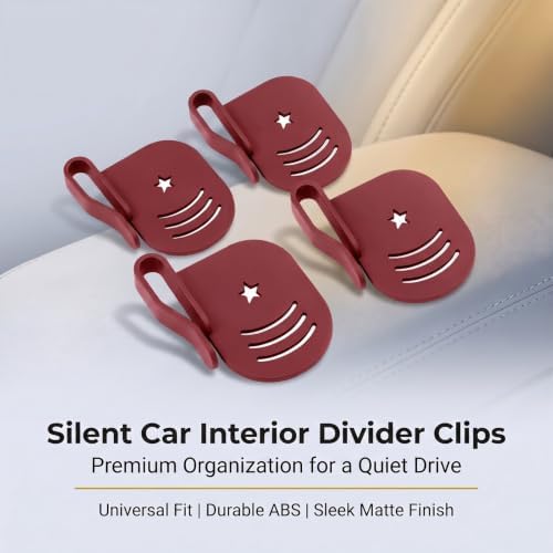 4 PCS Car Door Side Storage Partition, Divider Baffle Car Side Organizer, Car Door Compartment Storage Partition, Universal for Cars SUVs (Red) - Image 3