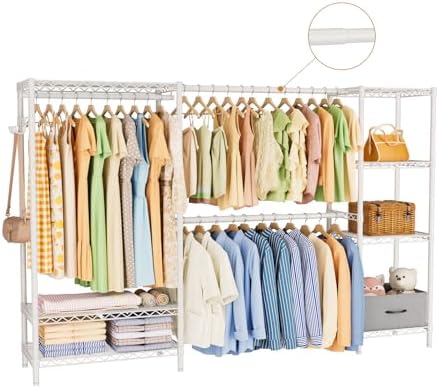 Golpart Heavy Duty Clothing Rack with Adjustable Shelves Clothes Wardrobe by Golpart