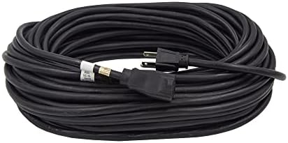 75 Ft Black Outdoor Extension Cord, 16 Gauge Heavy Duty Power Cord - Image 2