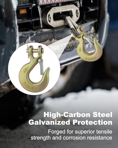 4 Pack 3/8" Clevis Slip Hook with Safety Latch Grade 70 18,000 Lb - Image 4