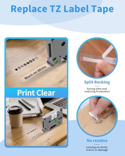 Colorty Clear Label Maker Tape TZe-131 Compatible with Brother P-Touch - Image 3