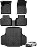 Floor Mats for Honda Accord Sedan 2018-2022 (Include Hybrid), All Weather TPE Protection Floor Liners Accessories, 1st & 2nd Row & Cargo Liner by Partzer