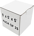 25 Pack 5x5x5 Inch Corrugated Cardboard Boxes by J.Ehonace