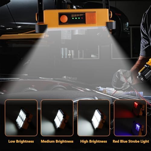 YXQUA 120W Solar Rechargeable Work Light, 144 LED 10000LM, IP65 - Image 5