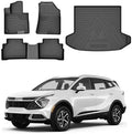 Powerty Floor Mats Cargo Liner for 2023-2025 Kia Sportage Gas Model Only All Weather 3D TPE Anti-Slip Car Protection, 1st & 2nd Row Set with Rear Cargo Mat Accessories by Powerty