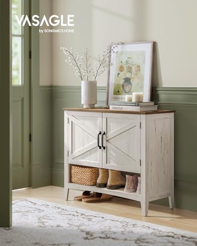 VASAGLE Shoe Storage Cabinet, 3‑Tier with Height‑Adjustable Shelves - Image 3
