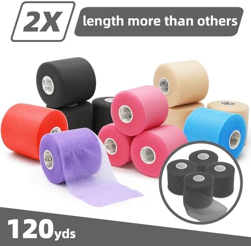 OK TAPE Pre Wrap Tape 4-Rolls 120 Yds Athletic Foam Underwrap for Sports - Image 3