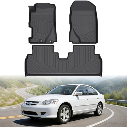 Floor Mats for Honda Civic Sedan 2001-2005 (Not for Coupe) by Vehiwell