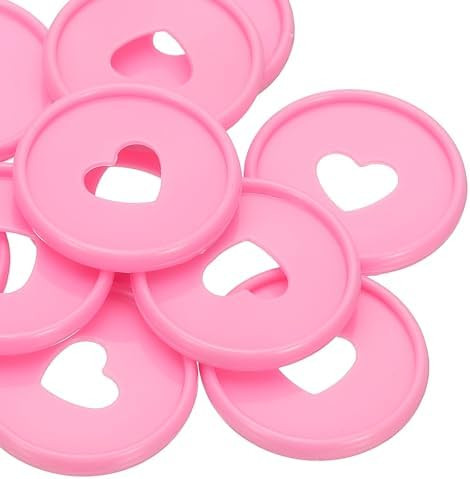 PATIKIL 35mm Plastic Book Binding Discs, 11 Pack Discbound Expansion Discs Heart Binder Rings for DIY Notebook Planner, Pink - Image 5