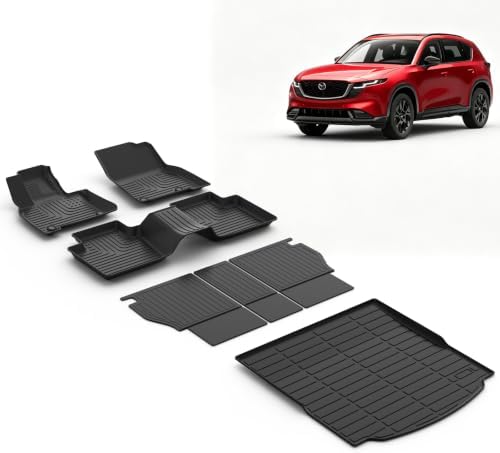 Floor Mats & Cargo Liner with Backrest Mats for 2026 Mazda CX-5 All Weather Car Mats Mazda CX5 Floor Mats Accessories by VOUKIY