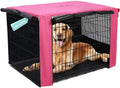 HiCaptain 42-Inch Dog Crate Cover with Mesh, Waterproof Kennel Cover, Pink by HiCaptain