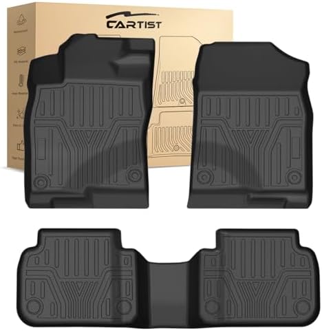 Civic Floor Mats - Floor Liner for Honda Civic 2022-2026 Sedan Hatchback Si (Include Sport, Not for Hybrid) & Acura Integra 2023-2026 Accessories (Only Fit 2nd Row Has USB Port) by cartist