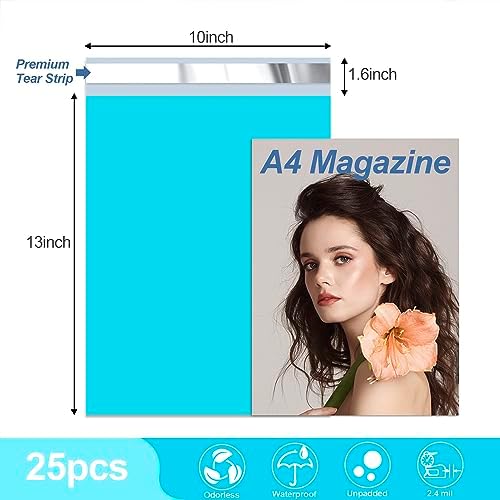 JinRuiKJ Thank You Poly Mailers 10x13 Inch, 25 PCS, Blue - Image 2
